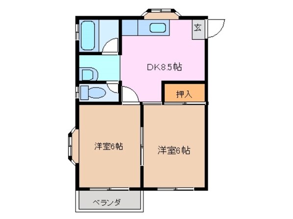 鈴鹿市駅 徒歩7分 2階の物件間取画像